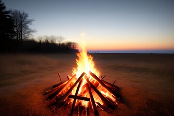 Bonfire Isolated on White Background