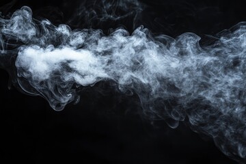 Wall Mural - Attract Smoke on Black Background, Smoke, Dust Explosion on Black Background, Copy Space...,  with generative ai