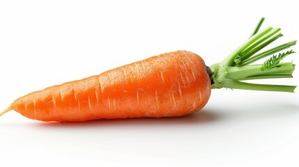 Wall Mural - Carrot isolated on white background with full depth of field. Top view. Flat lay