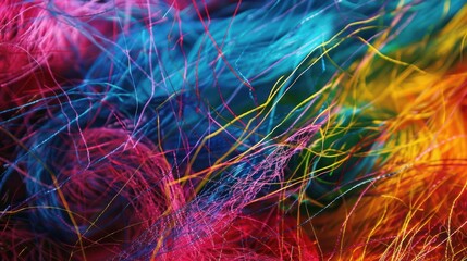 Poster - Abstract Colorful Threads