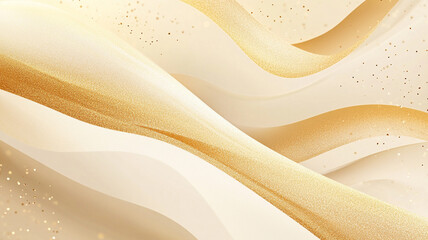 Poster - Abstract golden waves create a textured background design for elegant presentations or prints