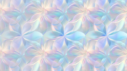 Wall Mural - Shimmering pastel geometric patterns resembling frosted glass.