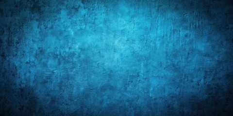 Poster - Abstract blue textured background with a dark black vignette and blurred light blue elements , texture, blue, dark