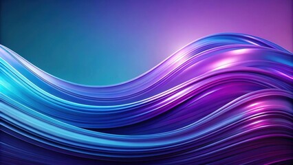 Poster - Purple and blue wave on a matching background , wave, purple, blue, abstract, vibrant, digital, modern, design, colorful