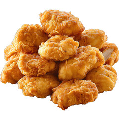 Canvas Print - fried chicken nuggets on transparent background png