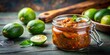 © Udomner - Close-up of Indian traditional sweet lime pickle in a glass jar , pickle, sweet, lime, Indian, traditional, food, condiment