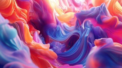 Canvas Print - Abstract Swirling Colors in a Fluid Design