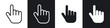© iconic - Cursor hand line icon vector illustration set.