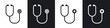 © iconic - Stethoscope line icon vector illustration set.