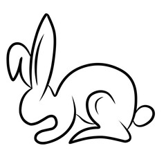 Sticker - Rabbit  Icon Vector 