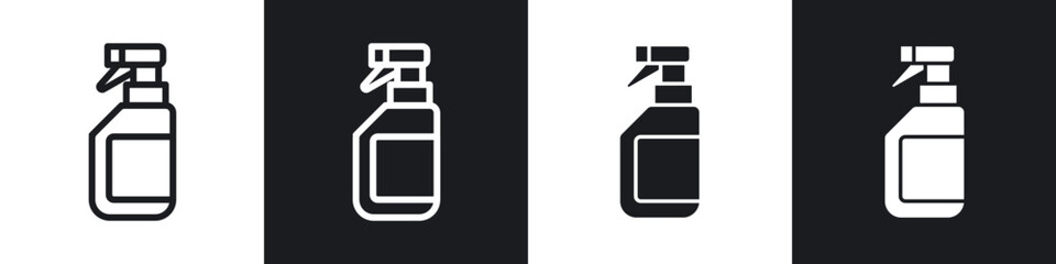 Wall Mural - Cleaning spray line icon vector illustration set.