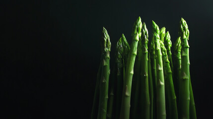 Wall Mural - Fresh asparagus stems