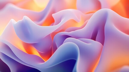 Sticker - Abstract Wavy Surface with Gradient Colors