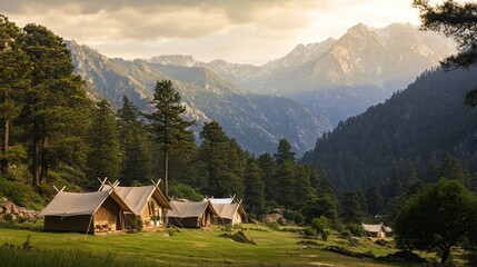 Poster - Mountain Campsite