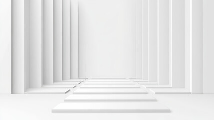 Poster - A clean and minimal abstract background with soft geometric shapes, perfect for modern design and digital art projects.