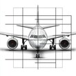 © Tungbackground - Airplane with Grid Overlay for Design Inspiration