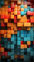 Sticker - modern geometric 3d mosaic graphics lowpoly template as backdrop abstract background  