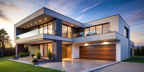 Modern house built by a constructor with a sleek design and professional craftsmanship