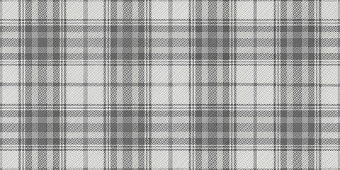 Seamless gray plaid fabric texture background for design projects, featuring a classic and versatile pattern for textiles, wallpapers, and digital backgrounds