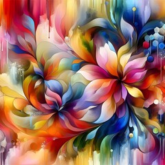 Wall Mural - Floral abstract background design