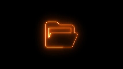 Poster - A glowing file icon symbolizing digital storage and organization, presented in a sleek, vibrant, and modern design.