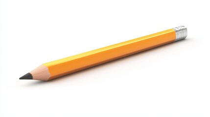 Cartoon pencil isolated on a white background