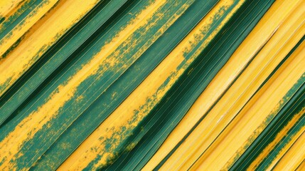 Wall Mural - Yellow and Green Striped Wall