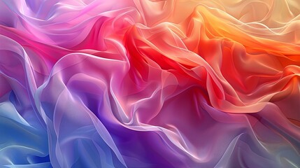 Wall Mural - Abstract Flowing Fabric in Vibrant Colors