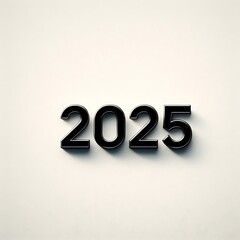 Wall Mural - 2025 Happy New Year Minimalistic Design