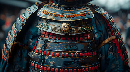 Close Up of Samurai Armor - Illustration