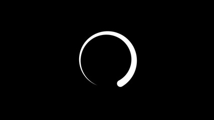 Poster - A white circle loading bar representing progress and status updates in a clean, modern design.