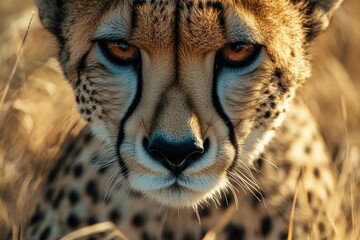 Sticker - Cheetah's Face in Grass