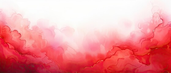 Wall Mural - Abstract Red and White Ink Painting