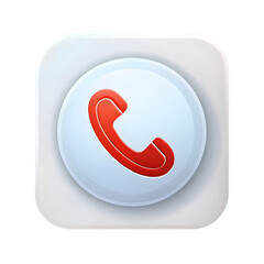 telephone button decline call icon realistic mobile isolated on transparent background