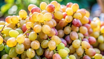 Fresh and juicy Shine Muscat grapes, fruit, food, vineyard, agriculture, harvest, green, sweet, healthy, organic