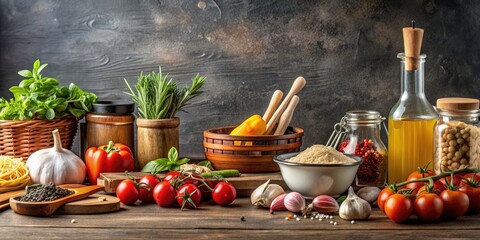 Ingredients preparation for cooking in kitchen, cooking, ingredients, preparation, food, cooking utensils