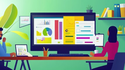 Poster - Business Data Analysis Illustration