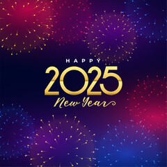 Wall Mural - 2025 new year firework celebration background design