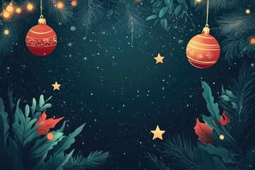 Merry Christmas Graphic Vector Background with generative ai