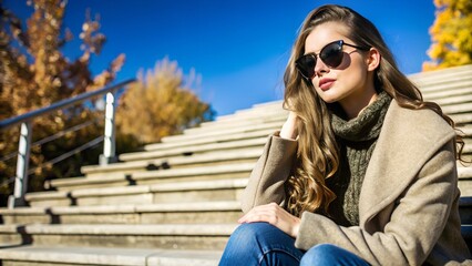 Sticker - woman in sunglasses