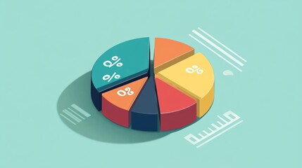 Poster - Colorful Pie Chart Illustration