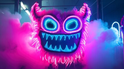 Poster - Neon Monster in Smoke