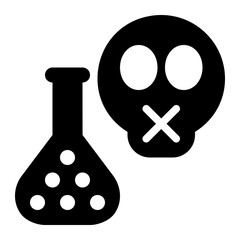 Wall Mural - toxicology, toxic, poison, science, experiment, chemical solid or glyph icon