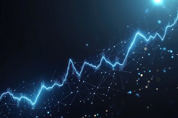 Poster - Abstract Line Graph on a Dark Background