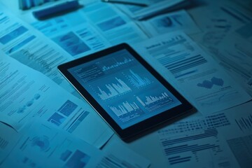 Poster - Tablet with Data Analysis on Documents
