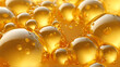 © MOHAMMAD - 3D render of yellow smooth bubbles
