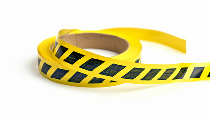 Caution Tape: Tape for marking off hazardous areas or restricting access isolated on white background