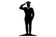 © ARIF - Saluting Army Silhouette - Vector Illustration, Military Gesture, Vector Icon, Military Silhouette, Soldier Salute Clipart