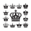 © Joynab - Kings crown icon set silhouette vector illustration
