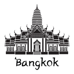 Illustration vector of Bangkok Thailand symbol